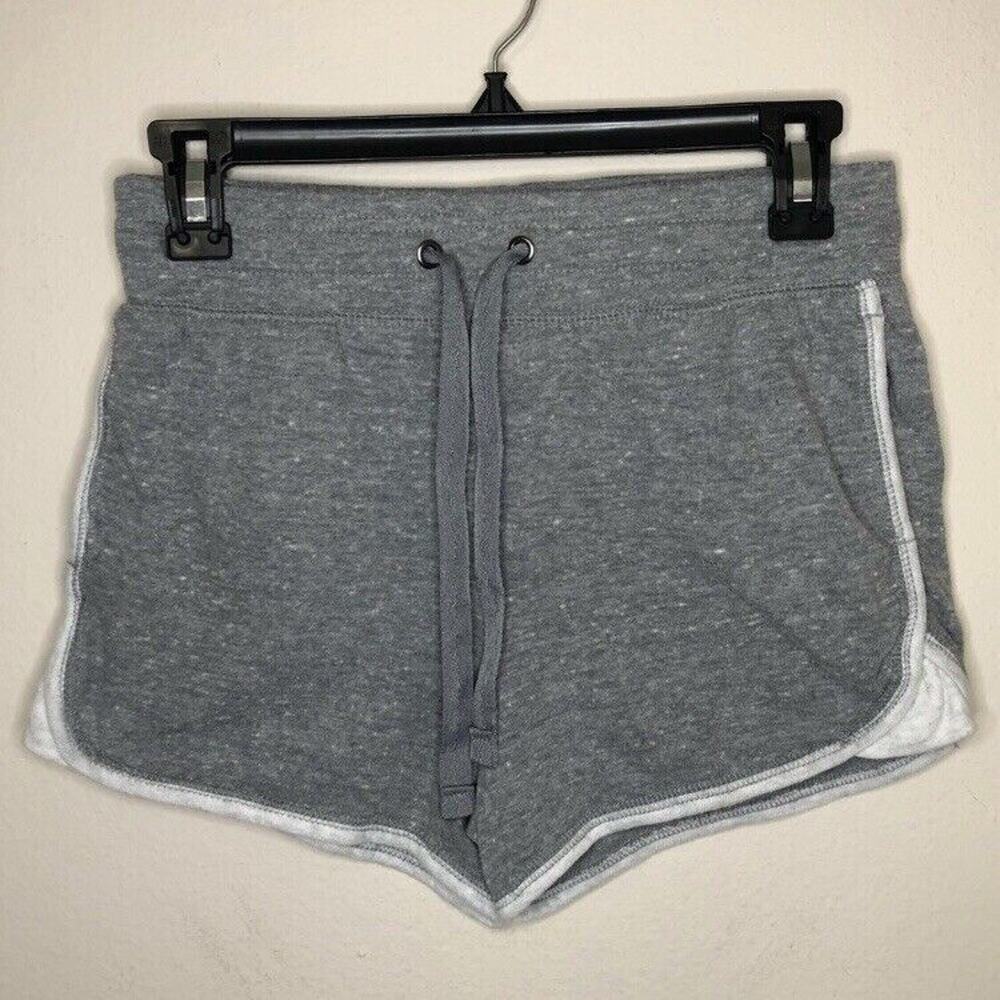 Size XS 0-2 Soft Grey White Shorts Cinch Drawstring Waist Spring Summer Casual